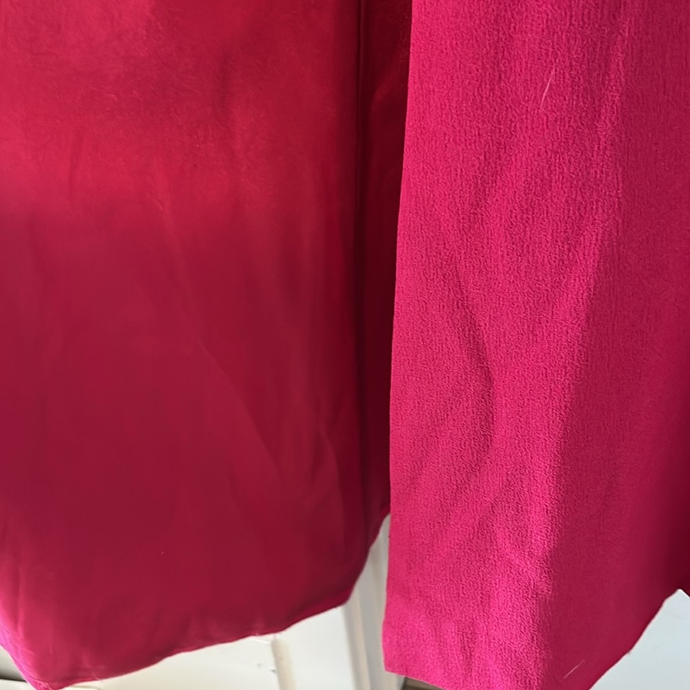 DRESS THE POPULATION Iris Slit Crepe Gown, Bright Fuchsia, Size XXL - Picture 7 of 13